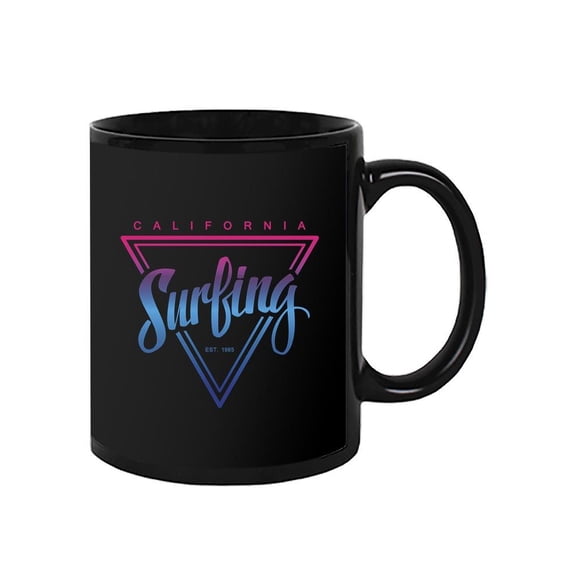 California Surfing Triangle Mug -Image by Shutterstock,