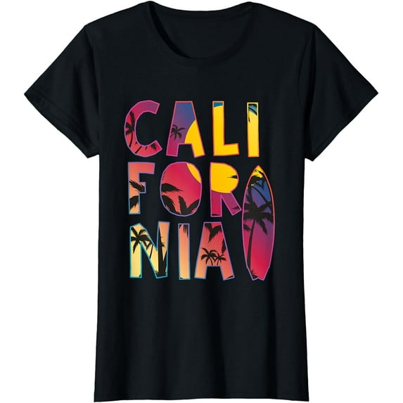 California Surfing Vintage Retro Surf Summer Gift T-Shirt