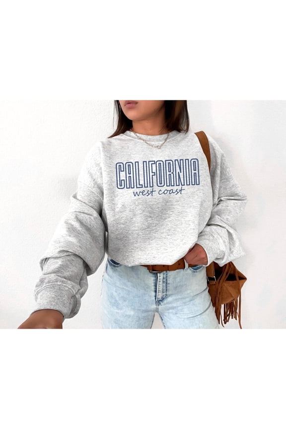 California Sweatshirt, West Coast Crewneck, California Sweater, Varsity College State Shirt, Retro Cali Sweatshirt, Vintage West Coast Tee All Size S-5XL