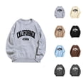 thumbnail image 1 of California Sweatshirts for Women Long Sleeve Crewneck Casual Sweatshirt Pullover Tops Fall Winter Outfits Streetwear, 1 of 6