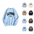 thumbnail image 1 of California Sweatshirts for Women Long Sleeve Crewneck Casual Sweatshirt Pullover Tops Fall Winter Outfits Streetwear, 1 of 6