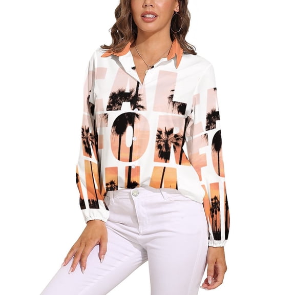 California T-shirt Long Sleeve Blouse Woman Streetwear Casual Shirts Summer Oversize Woman Streetwear Clothing Birthday Present