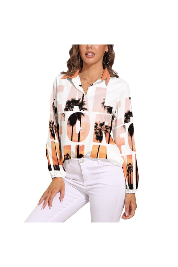 California T-shirt Long Sleeve Blouse Woman Streetwear Casual Shirts Summer Oversize Woman Streetwear Clothing Birthday Present