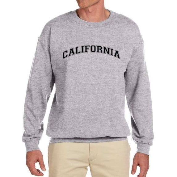 California Text. Men Sweatshirt, Male Large
