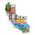 thumbnail image 1 of California Travel Tourist Visit - 12" Vinyl Sticker Waterproof Decal, 1 of 1