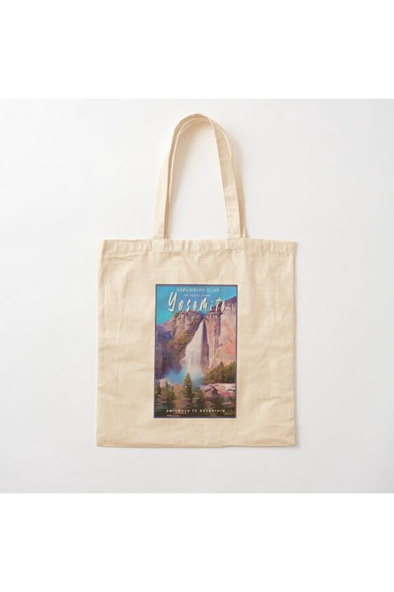 California Travel Yosemite National Park Yosemite Canvas Tote Bags, Reusable Shopping Bag