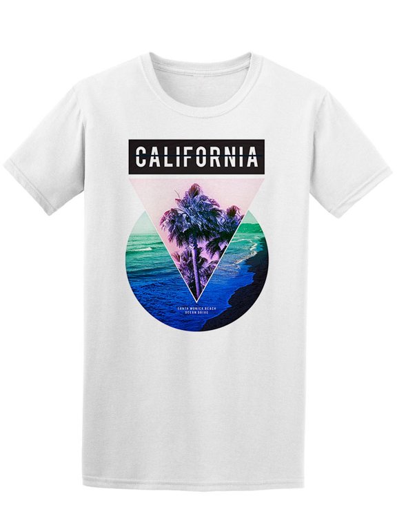 California Triangle Palm Tree T-Shirt Men -Image by Shutterstock, Male Medium