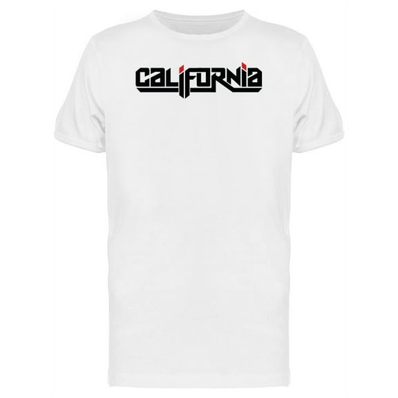 California Typography City T-Shirt Men -Image by Shutterstock, Male XX-Large