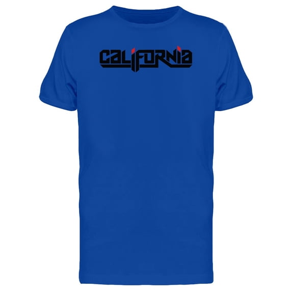 California Typography City T-Shirt Men -Image by Shutterstock, Male XX-Large