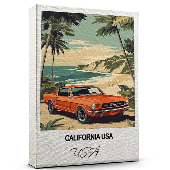 California USA Travel Art Canvas Modern Wall Art Inspired by USA Canvas Great Gift for Travel Lovers Ready to Hang