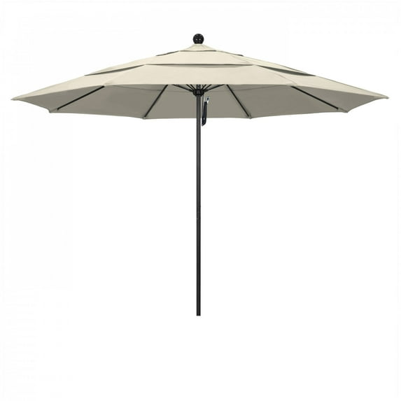 California Umbrella 107" Beige Solid Print Octagon Market Patio Umbrella