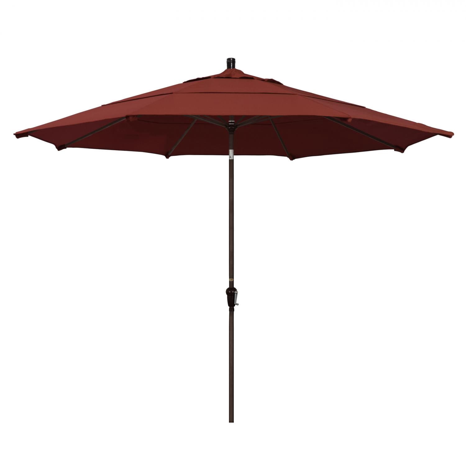 California Umbrella 11 Ft. Octagonal Aluminum Auto Tilt Patio Umbrella W/ Crank Lift & Aluminum Ribs - Bronze Frame / Sunbrella Canvas Henna Canopy - Walmart.com California Umbrella 11 Ft. Octagonal Aluminum Auto Tilt Patio Umbrella W/ Crank Lift & Aluminum Ribs - Bronze Frame / Sunbrella Canvas Henna Canopy - Walmart.com