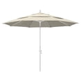 thumbnail image 1 of California Umbrella 11 Ft. Octagonal Aluminum Collar Tilt Patio Umbrella W/ Crank Lift & Aluminum Ribs - Matted White Frame / Olefin Antique Beige Canopy, 1 of 6