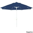 thumbnail image 1 of California Umbrella  11' Rd. Alum/Fiberglass Rib Patio Umb,Crank Lift/Collar Tilt, Dbl Wind Vent, White Finish, Pacifica Fabric Sapphire, 1 of 5