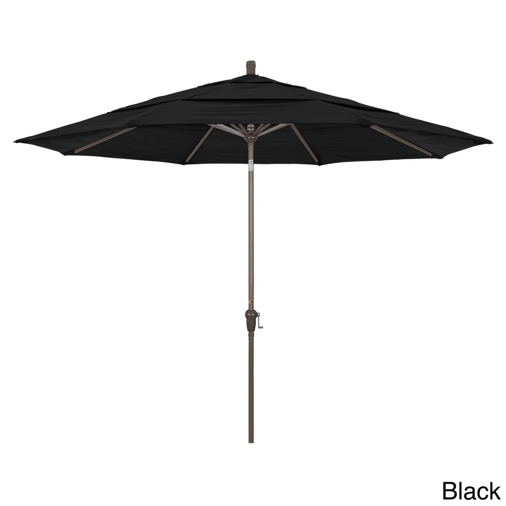 California Umbrella 11' Rd. Aluminum Crank Open Auto Tlit Patio
