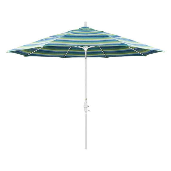 California Umbrella 11 ft. Fiberglass Double Vent Sunbrella Tilt Market Umbrella