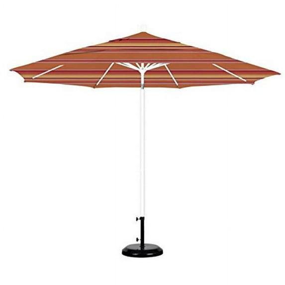 California Umbrella 11 ft. Fiberglass Double Wind Vent Market Umbrella Sunbrella Fabric - Dolve Mango