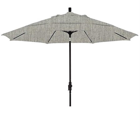 California Umbrella 11 ft. Round Aluminum Pole Fiberglass Rib Market Umbrella - Sunbrella Granite