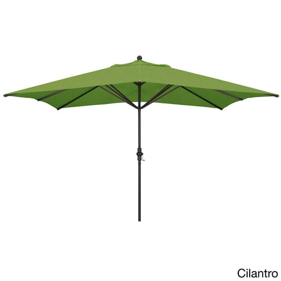 Havenside Home Newport Rectangular Crank Lift, Sunbrella Fabric Umbrella by , Base Not Included Spectrum Cilantro