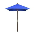 thumbnail image 1 of California Umbrella 6' Grove Series Patio Umbrella With Wood Pole Hardwood Ribs  Push Lift With Sunbrella 1A Pacific Blue Fabric, 1 of 3
