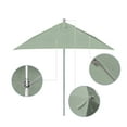 thumbnail image 1 of California Umbrella  6' Sq. Aluminum Frame, Fiberglass Rib Patio Umbrella, Push Open, Anodized Sliver Finish, Sunbrella Fabric Spectrum Mist, 1 of 5