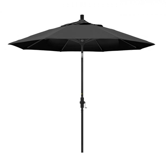 California Umbrella 7.5' Market Patio Umbrella with Collar Tilt in Black