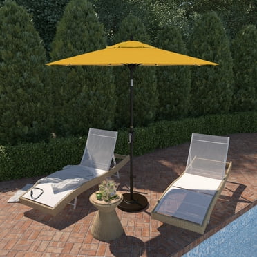 California Umbrella 7.5' Market Patio Umbrella with Push Tilt in Lemon