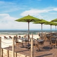 thumbnail image 1 of California Umbrella  7.5' Round Marenti Wood Frame Patio Umbrella with Pacifica Fabric, Base Not Included Ginkgo, 1 of 5