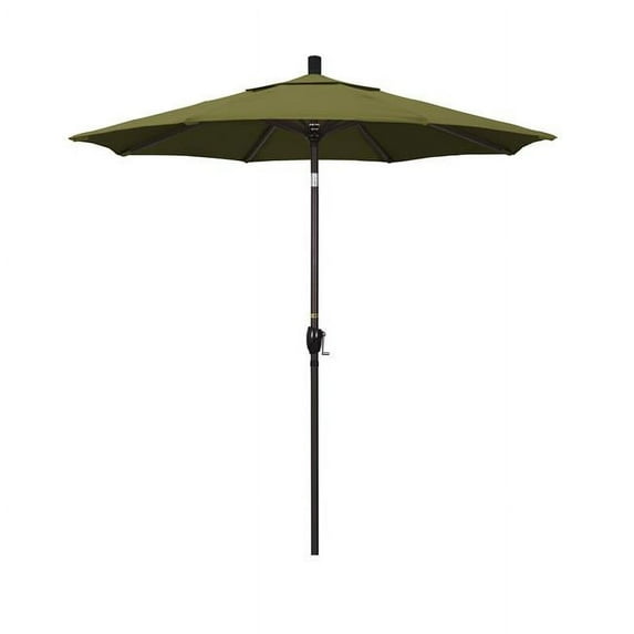 California Umbrella 7.5 ft. Fiberglass Market Umbrella Push Tilt Bronze-Pacifica-Palm