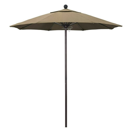 California Umbrella Venture 7.5' Silver Market Umbrella in Heather