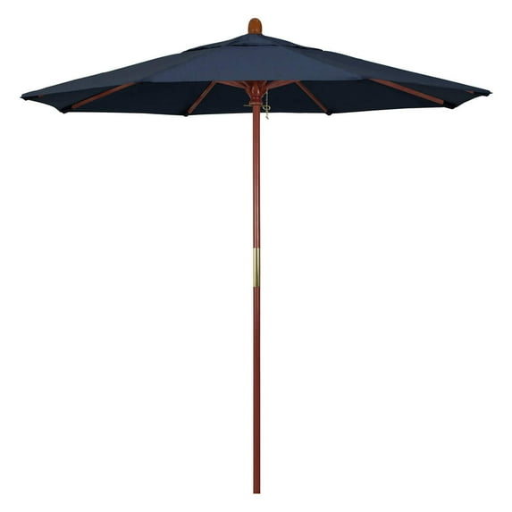 California Umbrella 7.5 ft. Marenti Wood Sunbrella Market Umbrella