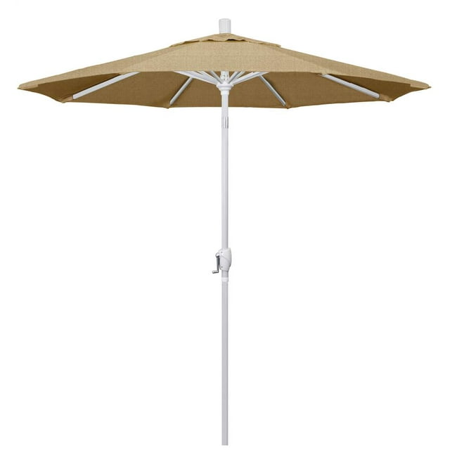 California Umbrella  7.5 ft. Round Aluminum Market Umbrella - Sunbrella Linen Sesame