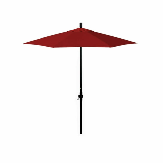 California Umbrella 7.5 ft. Sun Master Series Olefin Fabric Collar Tilt Crank Lift Patio Umbrella