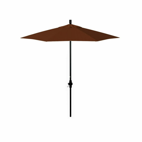 California Umbrella 7.5 ft. Sun Master Series Olefin Fabric Collar Tilt Crank Lift Patio Umbrella