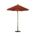 thumbnail image 1 of California Umbrella  7.5 ft. Wood Market Umbrella Pulley Open Marenti Wood-Sunbrella-Natural, 1 of 3
