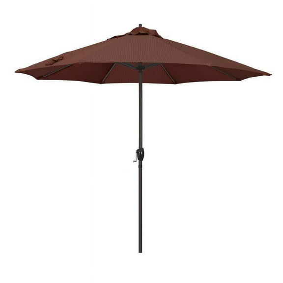 California Umbrella 9' Casa Olefin Tilt Crank Lift Patio Umbrella in Adobe