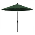 thumbnail image 1 of California Umbrella 9 Ft. Octagonal Aluminum Collar Tilt Patio Umbrella W/ Crank Lift & Fiberglass Ribs - Matted Black Frame / Olefin Hunter Green Canopy, 1 of 6