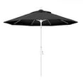 thumbnail image 1 of California Umbrella 9 Ft. Octagonal Aluminum Collar Tilt Patio Umbrella W/ Crank Lift & Fiberglass Ribs - Matted White Frame / Olefin Black Canopy, 1 of 6