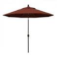 thumbnail image 1 of California Umbrella 9 Ft. Octagonal Aluminum Push Button Tilt Patio Umbrella W/ Crank Lift & Aluminum Ribs - Bronze Frame / Sunbrella Canvas Henna Canopy, 1 of 6