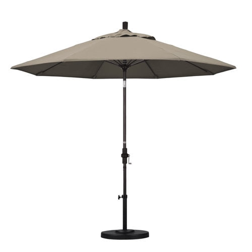 California Umbrella Sun Master Series Patio Market Umbrella in Olefin with Aluminum Pole Fiberglass Ribs Collar Tilt Crank Lift