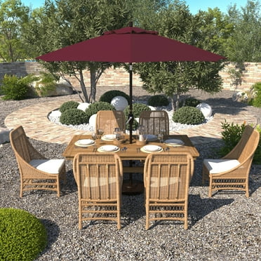 California Umbrella 9' Patio Umbrella in Burgundy