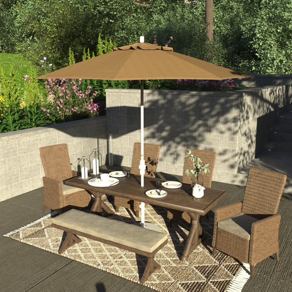 California Umbrella 9' Patio Umbrella in Straw