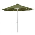 thumbnail image 1 of California Umbrella 9' Pacific Trail Series Patio Umbrella With Matted White Aluminum Pole Aluminum Ribs Push Button Tilt Crank Lift With Olefin Terrace Fern Fabric, 1 of 2