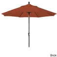 thumbnail image 1 of California Umbrella 9' Sunset Series Patio Umbrella With Bronze Aluminum Pole Aluminum Ribs Auto Tilt Crank Lift With Pacifica Brick Fabric, 1 of 5