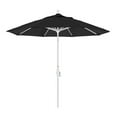 thumbnail image 1 of California Umbrella  9' Rd. Aluminum Patio Umbrella, Deluxe Crank Lift with Collar Tilt, White Frame Finish, Sunbrella Fabric Black, 1 of 5