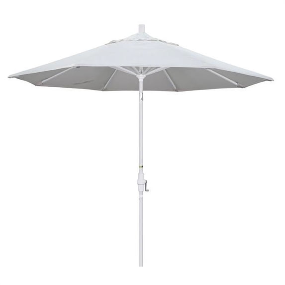 California Umbrella 9 ft. Aluminum Market Umbrella Collar Tilt - Matted White-Sunbrella-Natural