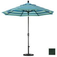 thumbnail image 1 of California Umbrella  9 ft. Aluminum Market Umbrella Push Tilt - Bronze-Olefin-Hunter Green, 1 of 1