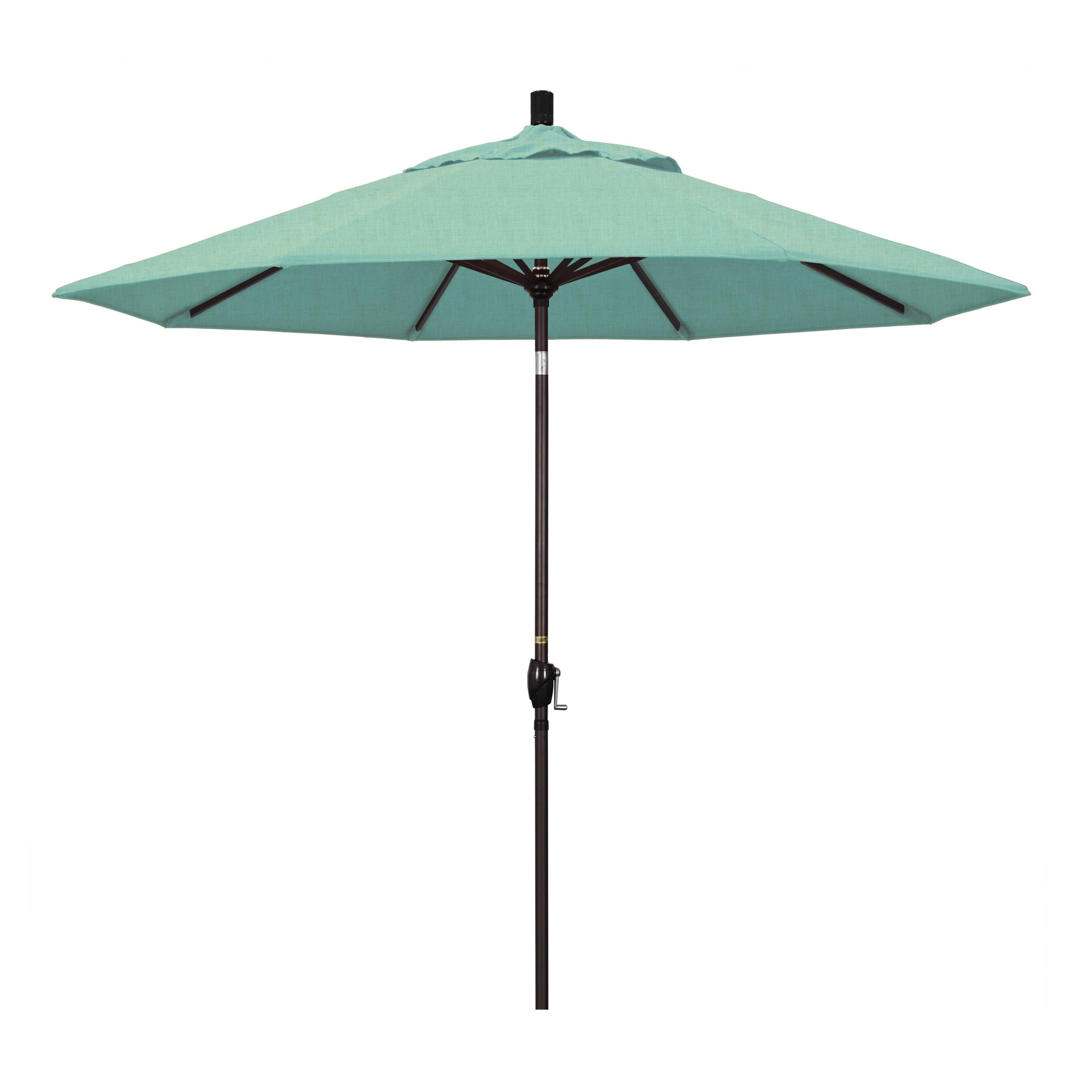 coral coast 9 ft sunbrella deluxe tilt aluminum patio umbrella California Umbrella 9 ft. Aluminum Push Button Tilt Sunbrella Market  Umbrella