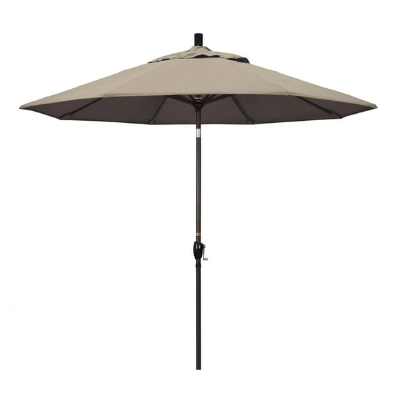 California Umbrella 9 ft. Aluminum Push Button Tilt Sunbrella Market Umbrella