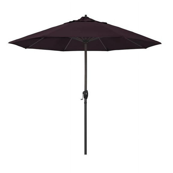 California Umbrella Casa Series Patio Market Umbrella in Pacifica with Aluminum Pole Aluminum Ribs Auto Tilt Crank Lift